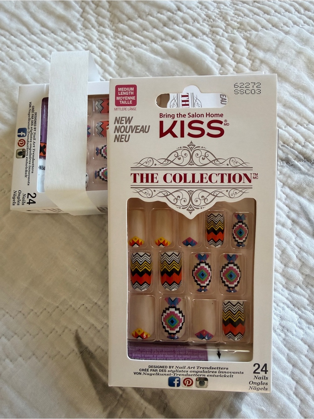 KISS Multi-Color Aztec Chevron Press-On Nails “2 boxes”